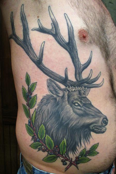 Tattoos - Elk and wild huckleberries  - 132373
