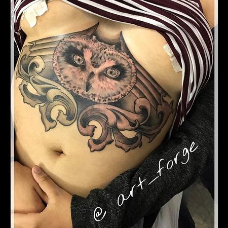 Tattoos - Owl and Filigree  - 132037