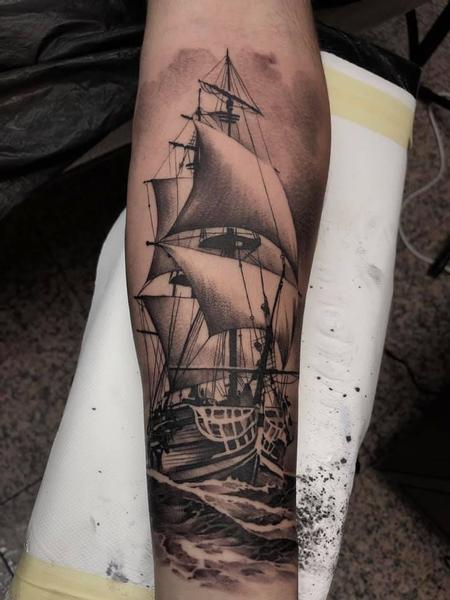 Tattoos - Ship Tattoo - 140399