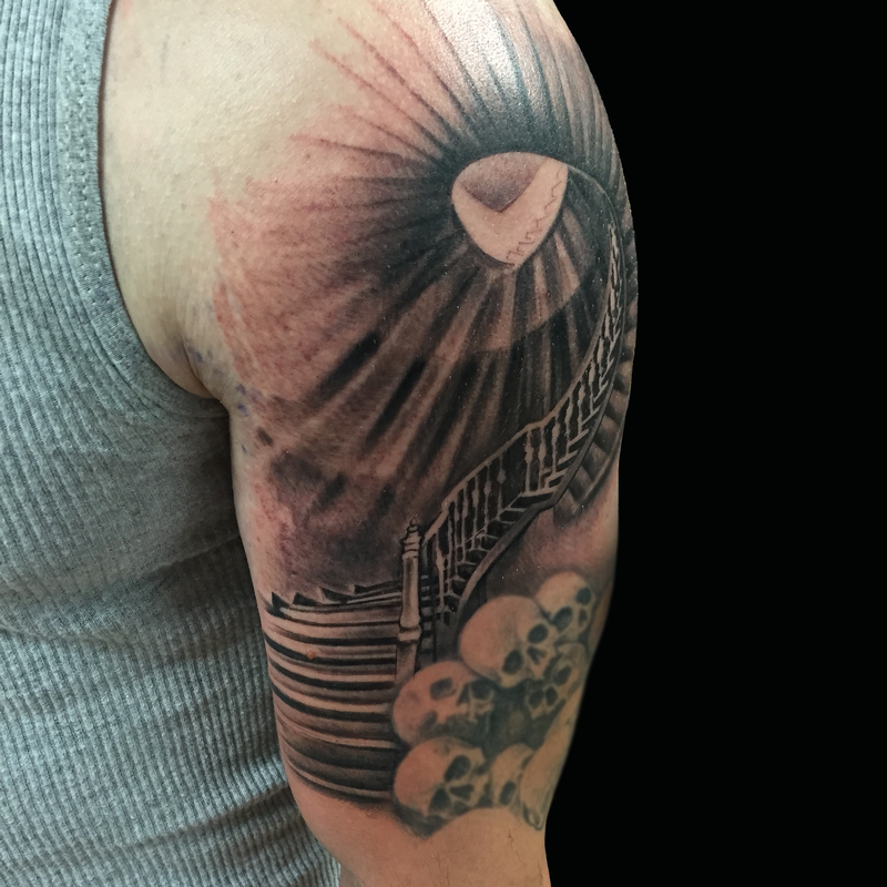 Dark Age Tattoo Studio Tattoos Sleeves Staircase Sleeve