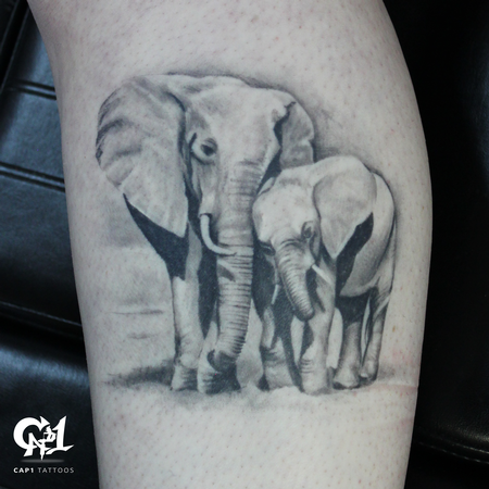 Tattoos - Realistic Elephant Tattoo - 127064