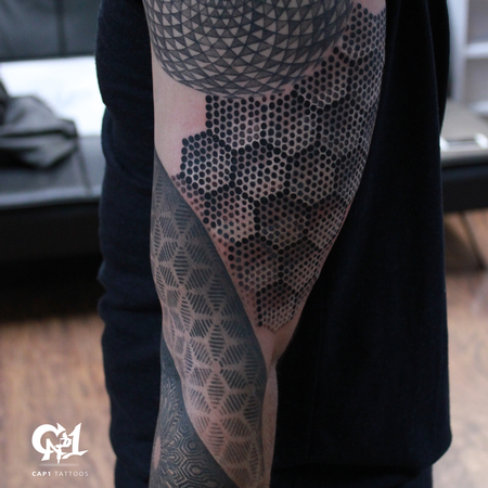 Tattoos - Geometric Sleeve Tattoo - 126639