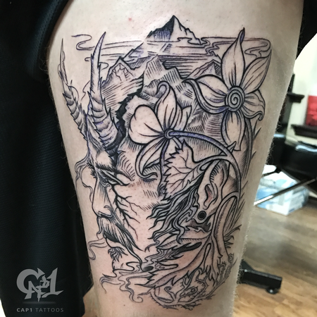 Tattoos - Mountain Man Tattoo (Original Art) - 124999