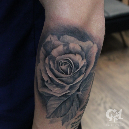 Tattoos - Photorealistic Rose Tattoo - 123163