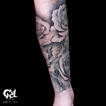 Tattoos - Rose Tattoo Sleeve - 126643