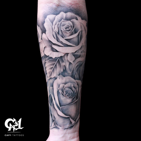 Tattoos - Rose Tattoo Sleeve - 126644