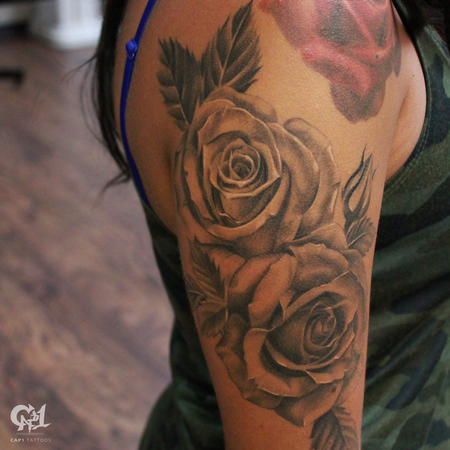 Tattoos - Realistic Roses Sleeve - 129133