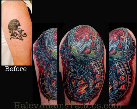 Tattoos - Biomechanical Tattoo. cover up - 102291