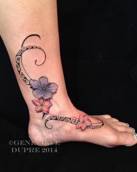 Tattoos - Flower Foot - 126859
