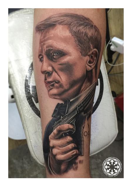 Tattoos - James Bond color portrait - 122469