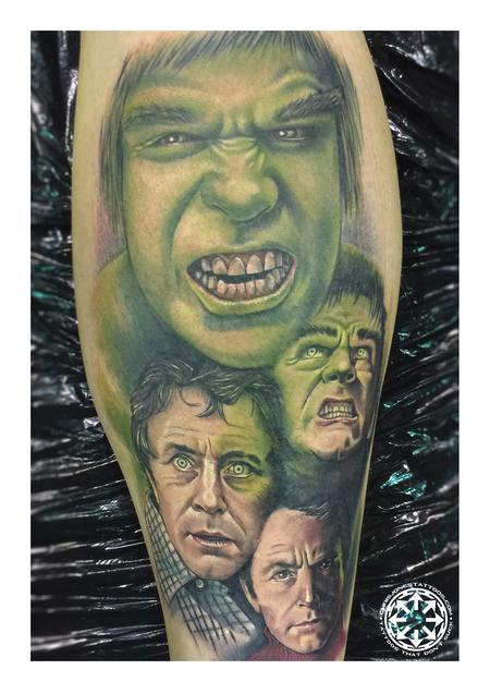 Tattoos - Classic Hulk color portrait - 122471