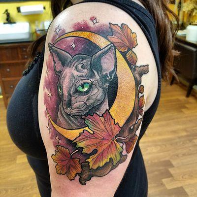 Tattoos - Cat moon tattoo - 133104