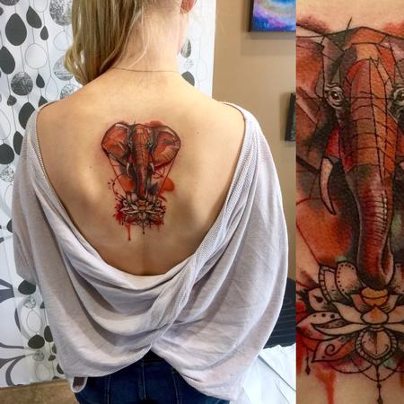 Tattoos - watercolor elephant - 129945