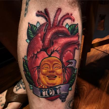Tattoos - Healed Heart and Buddha - 129440