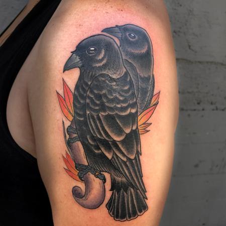 Tattoos - Crow couple - 129434