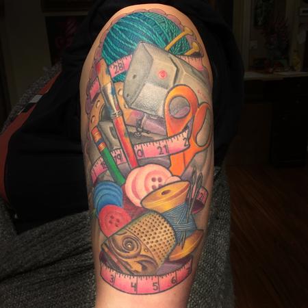 Tattoos - Arts and crafts half sleeve  - 125321