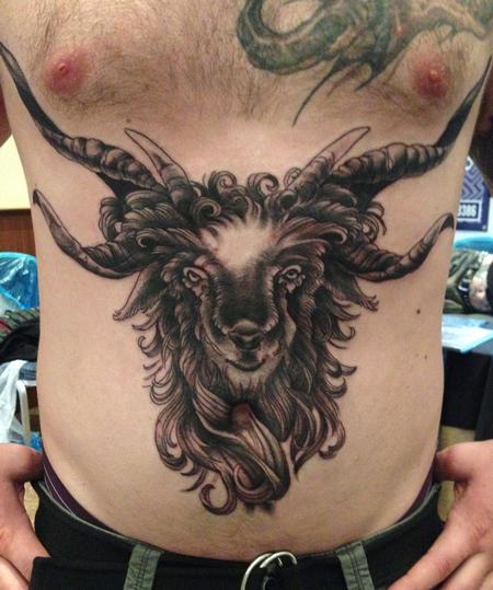 Tattoos - goat horns tattoo - 84486