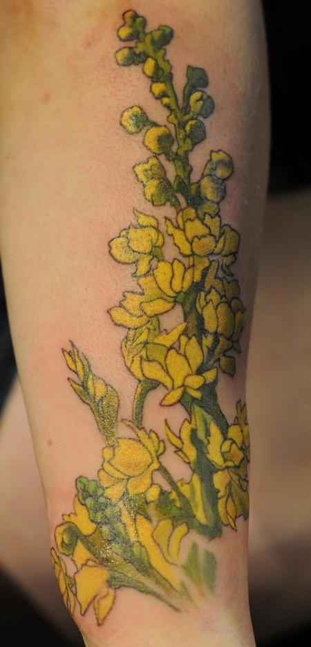 Tattoos - Oregon grape flower tattoo - 84470
