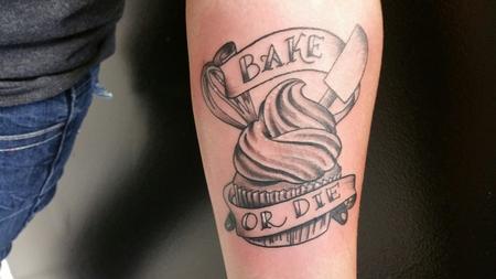 Tattoos - Bake or Die Cupcake - 128794