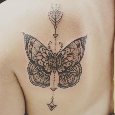 Tattoos - Butterfly Arrow - 129420