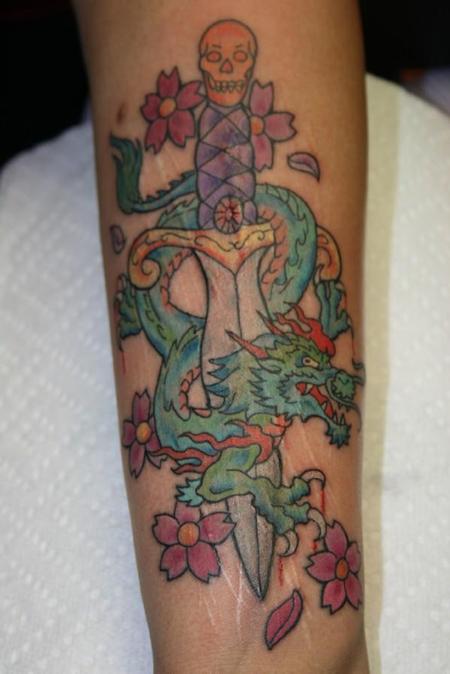 Tattoos - Dragon Scar Cover Up - 85843