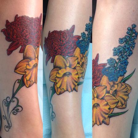 Tattoos - Left Calf Vitiligo Cover Up - 124908