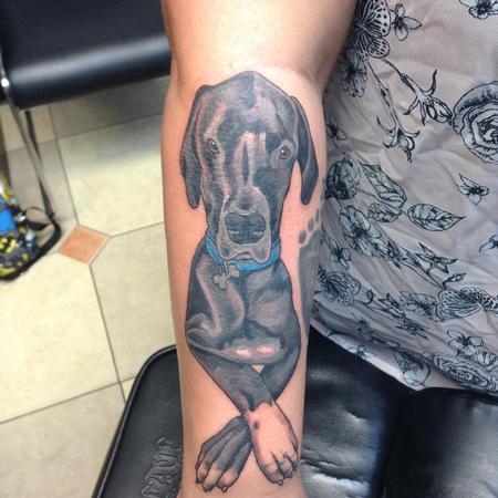 Tattoos - Great Dane memorial  - 126897