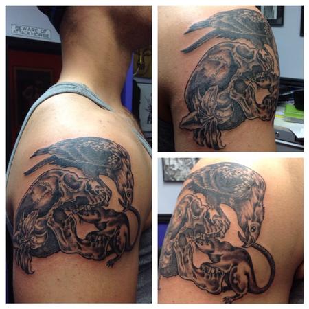 Tattoos - Vulture Skull and Rat - 92167