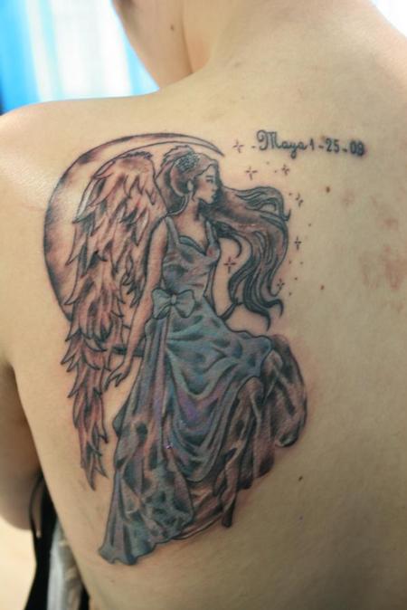 Tattoos - Angel In Moon - 85852