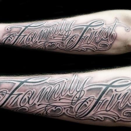 Black and Gray Family Tattoo by Julian Hernandez: TattooNOW