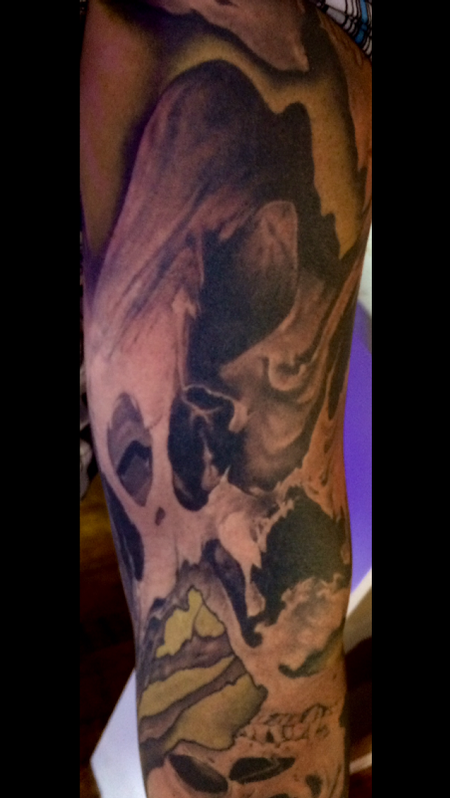 Tattoos - Black and Gray Skull - 119195