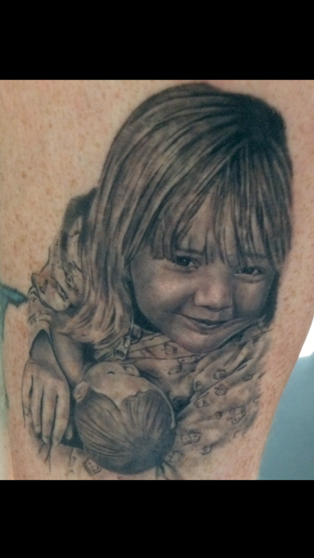 Tattoos - Child Holding Doll Portrait - 119200