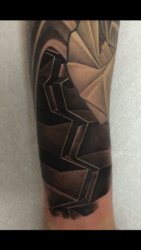 Tattoos - Black and Gray abstract Tattoo - 119191
