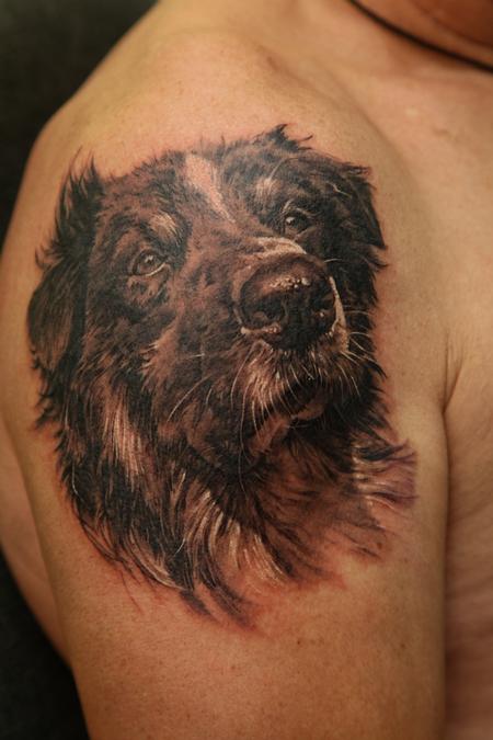 Tattoos - Dog memorial portrait - 63826