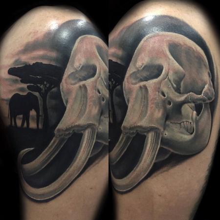 Tattoos - Elephant Skull - 131773