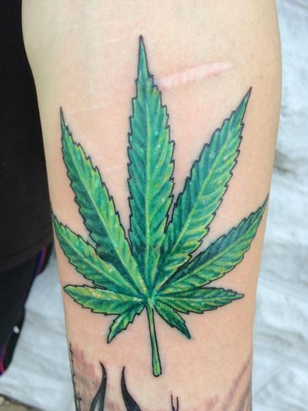 Tattoos - Cannabis Leaf Tattoo - 140561
