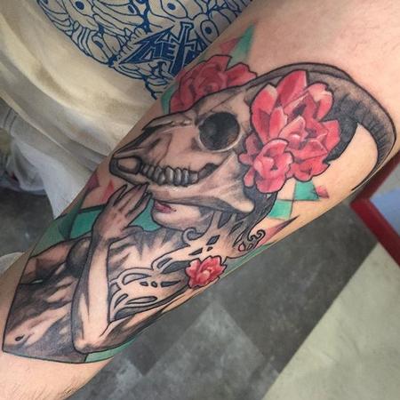 Tattoos - Art Nouveau ramskull - 132178