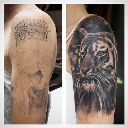 Tattoos - Tiger Coverup - 128638