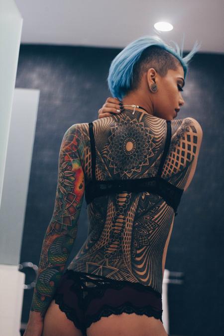 Tattoos - Sacred Geometry Back and Sleeve  - 126296