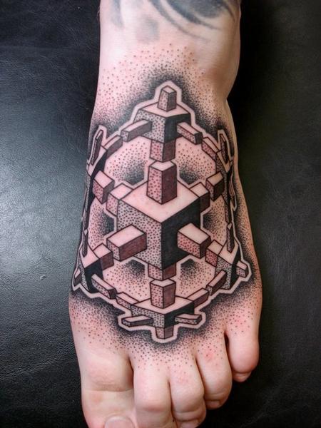 Tattoos - dotwork foot tattoo - 54752