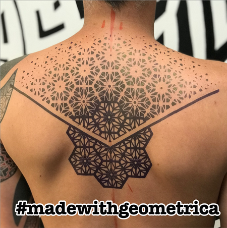 Tattoos - geometric back tattoo - 141739