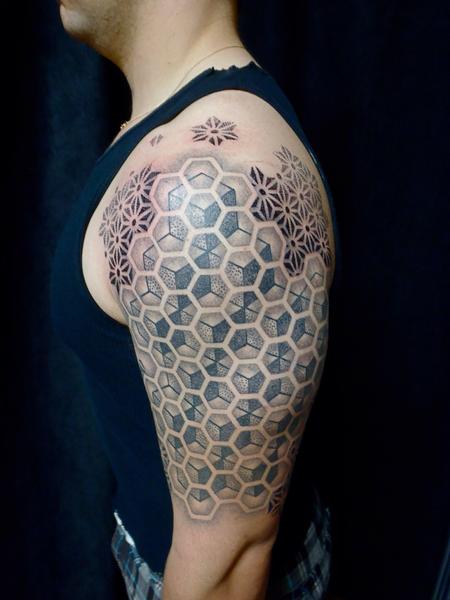 Tattoos - Geometry half sleeve - 99977