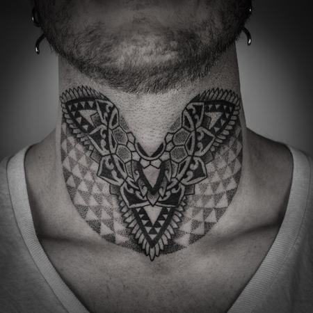 Tattoos - blackwork dotwork vishudha - 129938