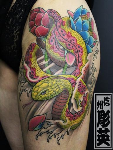 Tattoos - Custom Snake Tattoo - 60545