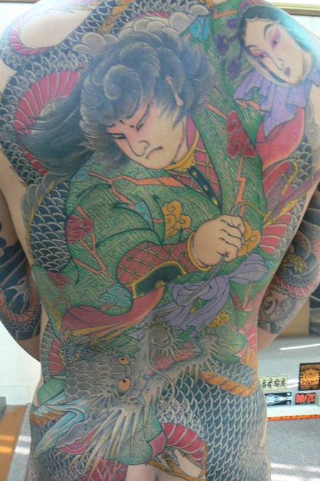 Tattoos - Japanese Tebori Tattoo Backpiece - 62327