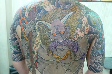 Tattoos - Japanese Tebori Tattoo Backpiece - 62328