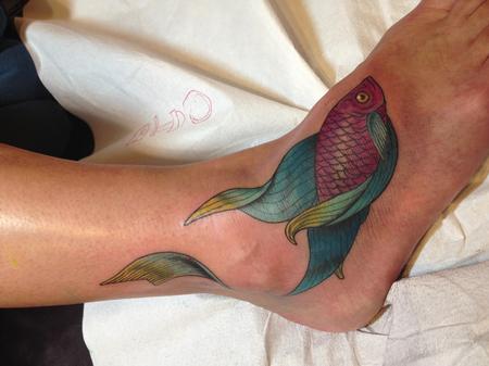Tattoos - Freehand Beta Fish Tattoo - 117492
