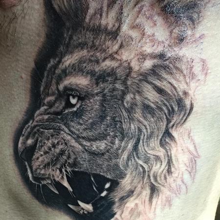 Tattoos - Lion In Progress - 123436