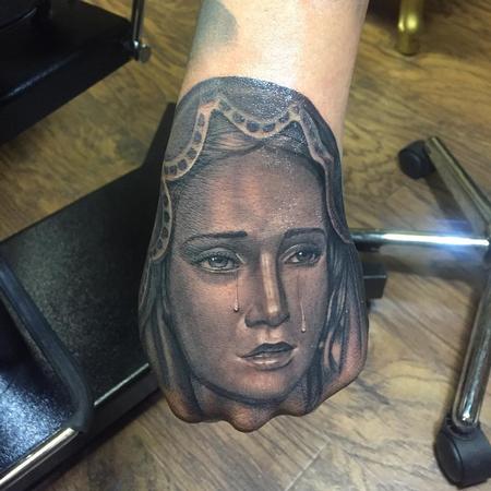 Tattoos - Virgin Mary Hand - 123437