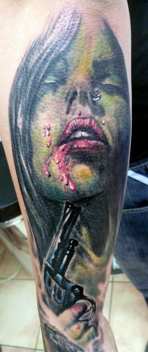 Tattoos - Color Realistic Portrait Tattoo - 60491